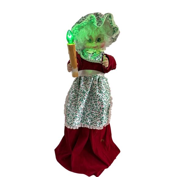 Rennor Lighted and Animated Mrs. Claus-22 Inches Tall-Very Good Condition! - Picture 6 of 16